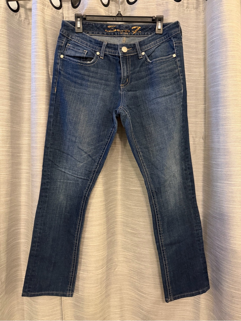 Seven7 Women's Medium Dark Blue Straight Leg Jeans